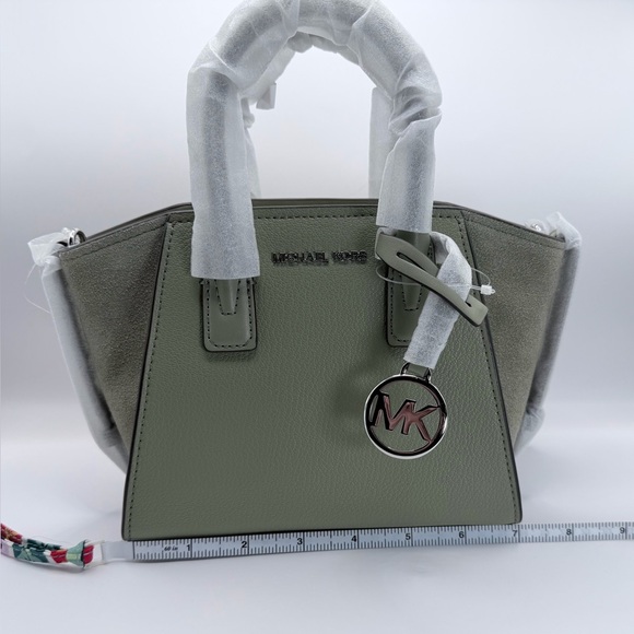 Michael Kors Thyme Green XS Leather Satchel Crossbody NWT - Picture 4 of 10
